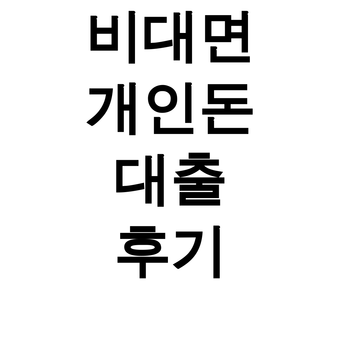 비대면 개인돈 대출 후기 | 무직자도 당일 300만원 가능했던 실화!
