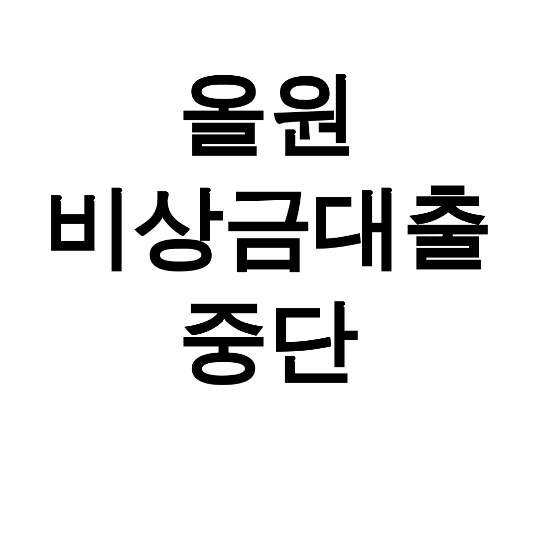 올원 비상금대출 중단