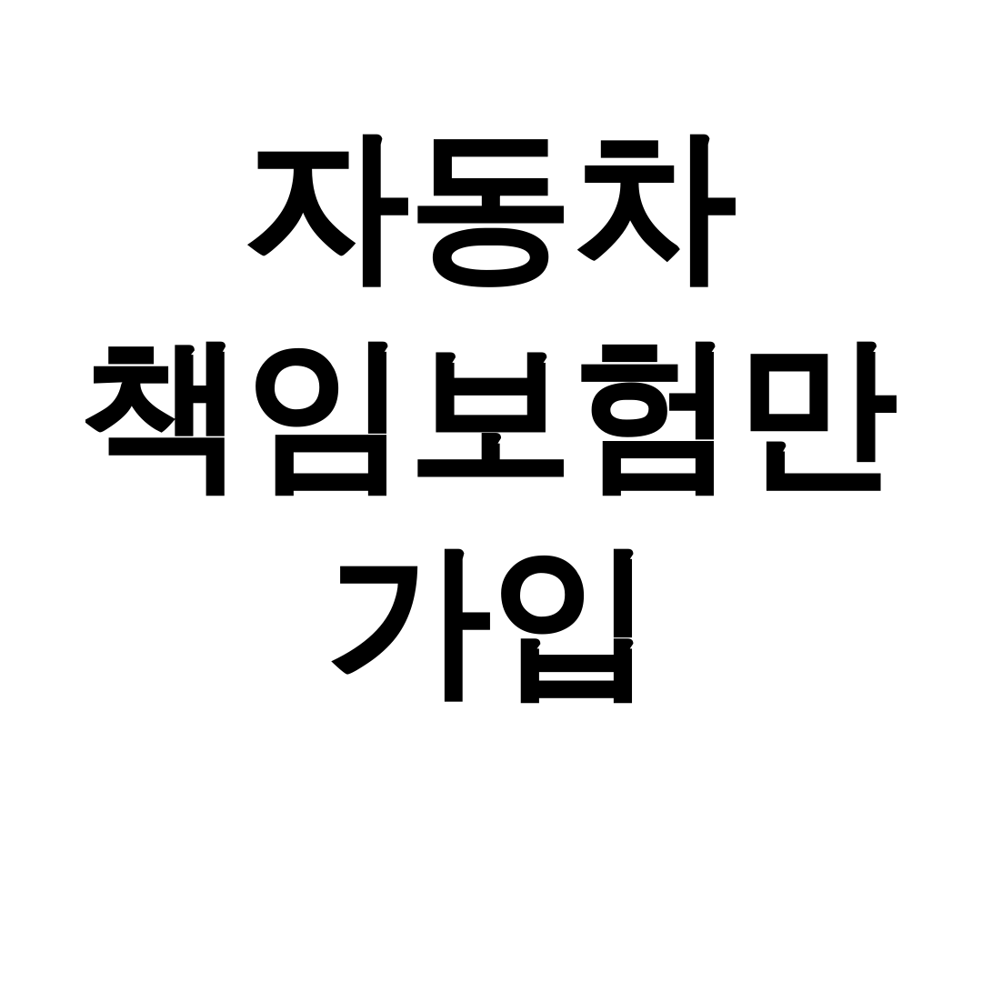 자동차 책임보험만 가입