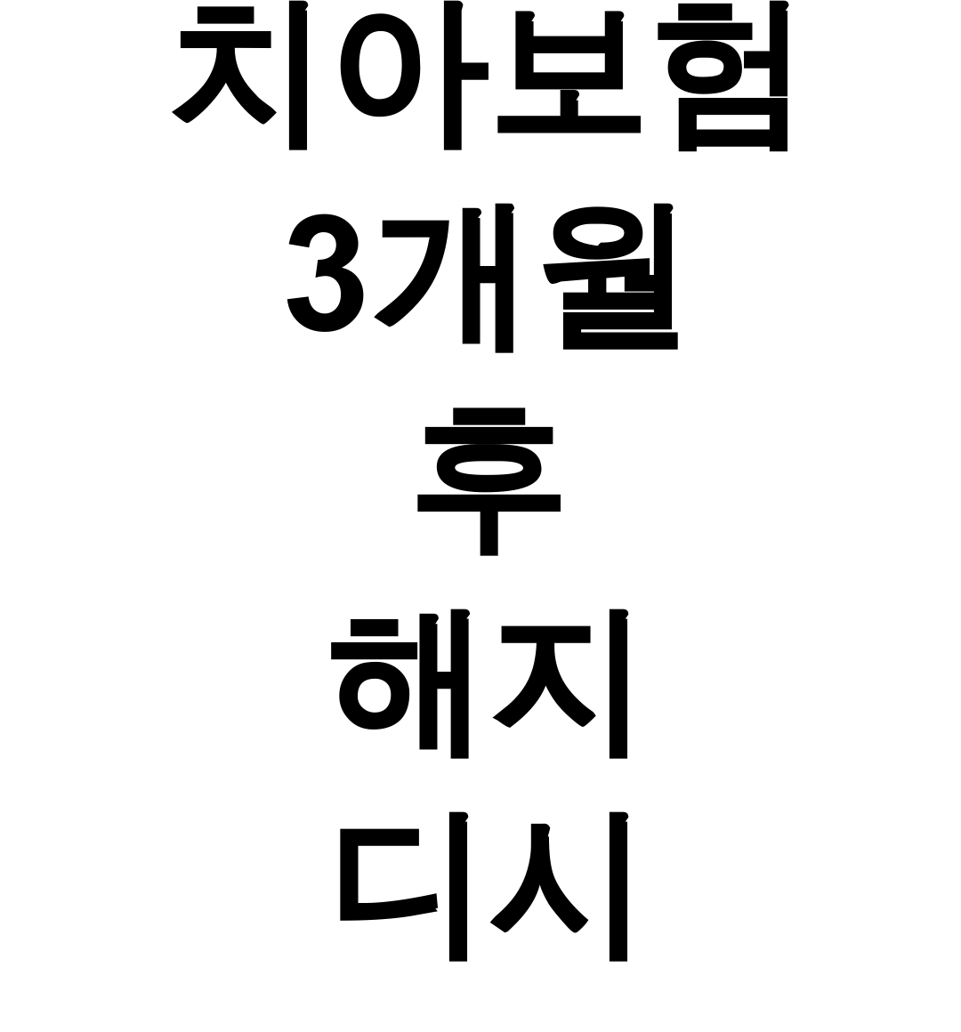 치아보험 3개월 후 해지 디시